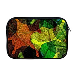 Colorful Autumn Leaves Texture Abstract Pattern Apple Macbook Pro 17  Zipper Case by Grandong