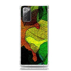 Colorful Autumn Leaves Texture Abstract Pattern Samsung Galaxy Note 20 Tpu Uv Case by Grandong