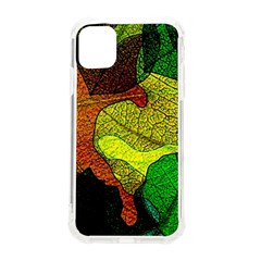 Colorful Autumn Leaves Texture Abstract Pattern Iphone 11 Tpu Uv Print Case by Grandong