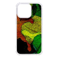 Colorful Autumn Leaves Texture Abstract Pattern Iphone 13 Pro Tpu Uv Print Case by Grandong