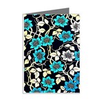 Blue Flower Pattern Floral Pattern Mini Greeting Cards (Pkg of 8) Right