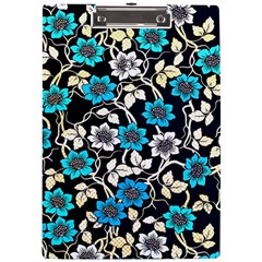 Blue Flower Pattern Floral Pattern A4 Acrylic Clipboard