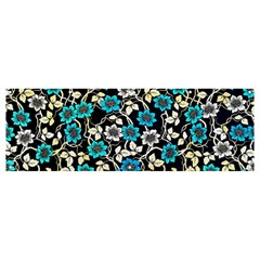 Blue Flower Pattern Floral Pattern Banner and Sign 12  x 4 