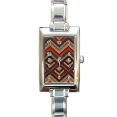 Pattern Knitting Texture Rectangle Italian Charm Watch