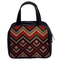 Pattern Knitting Texture Classic Handbag (two Sides) by Grandong