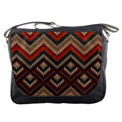 Pattern Knitting Texture Messenger Bag by Grandong