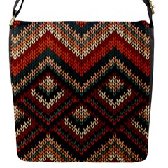 Pattern Knitting Texture Flap Closure Messenger Bag (s) by Grandong