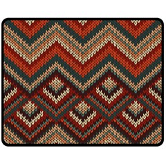 Pattern Knitting Texture Two Sides Fleece Blanket (medium) by Grandong