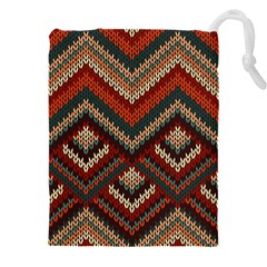 Pattern Knitting Texture Drawstring Pouch (4xl) by Grandong