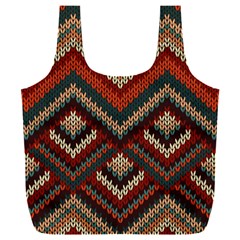 Pattern Knitting Texture Full Print Recycle Bag (xxxl) by Grandong