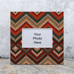 Pattern Knitting Texture White Box Photo Frame 4  X 6  by Grandong