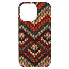 Pattern Knitting Texture Iphone 14 Pro Max Black Uv Print Case by Grandong