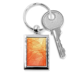 Abstract Texture Of Colorful Bright Pattern Transparent Leaves Orange And Yellow Color Key Chain (rectangle) by Grandong