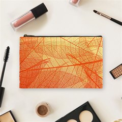 Abstract Texture Of Colorful Bright Pattern Transparent Leaves Orange And Yellow Color Cosmetic Bag (medium) by Grandong