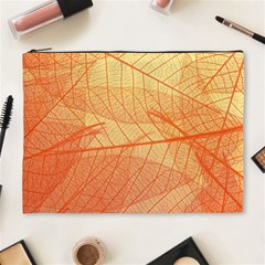 Abstract Texture Of Colorful Bright Pattern Transparent Leaves Orange And Yellow Color Cosmetic Bag (xl) by Grandong