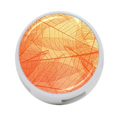 Abstract Texture Of Colorful Bright Pattern Transparent Leaves Orange And Yellow Color 4-port Usb Hub (one Side) by Grandong