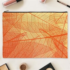 Abstract Texture Of Colorful Bright Pattern Transparent Leaves Orange And Yellow Color Cosmetic Bag (xxxl) by Grandong