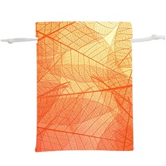 Abstract Texture Of Colorful Bright Pattern Transparent Leaves Orange And Yellow Color Lightweight Drawstring Pouch (xl) by Grandong