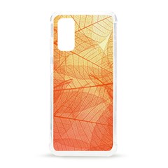 Abstract Texture Of Colorful Bright Pattern Transparent Leaves Orange And Yellow Color Samsung Galaxy S20 6 2 Inch Tpu Uv Case by Grandong