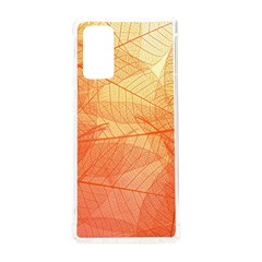 Abstract Texture Of Colorful Bright Pattern Transparent Leaves Orange And Yellow Color Samsung Galaxy Note 20 Tpu Uv Case by Grandong