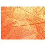 Abstract Texture Of Colorful Bright Pattern Transparent Leaves Orange And Yellow Color Premium Plush Fleece Blanket (Extra Small) 40 x30  Blanket Front