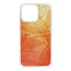 Abstract Texture Of Colorful Bright Pattern Transparent Leaves Orange And Yellow Color Iphone 13 Pro Tpu Uv Print Case by Grandong