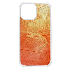 Abstract Texture Of Colorful Bright Pattern Transparent Leaves Orange And Yellow Color Iphone 13 Pro Max Tpu Uv Print Case by Grandong