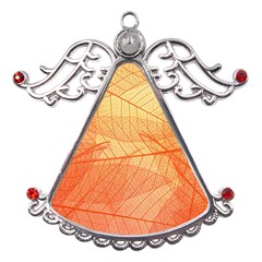 Abstract Texture Of Colorful Bright Pattern Transparent Leaves Orange And Yellow Color Metal Angel With Crystal Ornament by Grandong