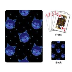 Vector Illustration Of Cat Animal Face Pattern Playing Cards Single Design (rectangle) by Ndabl3x