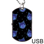 Vector Illustration Of Cat Animal Face Pattern Dog Tag USB Flash (Two Sides) Front