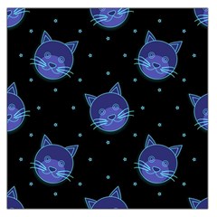 Vector Illustration Of Cat Animal Face Pattern Square Satin Scarf (36  X 36 ) by Ndabl3x