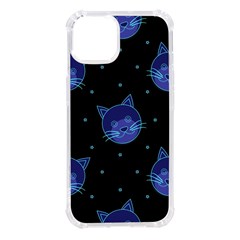 Vector Illustration Of Cat Animal Face Pattern Iphone 14 Tpu Uv Print Case by Ndabl3x