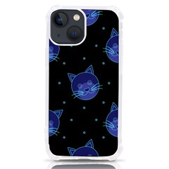 Vector Illustration Of Cat Animal Face Pattern Iphone 13 Mini Tpu Uv Print Case by Ndabl3x