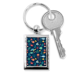 Fish Sea Animals Pattern Key Chain (rectangle) by Ndabl3x