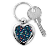 Fish Sea Animals Pattern Key Chain (Heart) Front