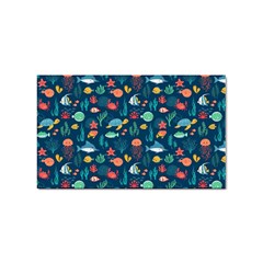 Fish Sea Animals Pattern Sticker (rectangular) by Ndabl3x