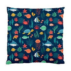 Fish Sea Animals Pattern Standard Cushion Case (one Side) by Ndabl3x