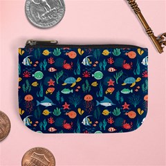 Fish Sea Animals Pattern Mini Coin Purse by Ndabl3x