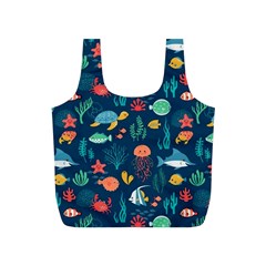 Fish Sea Animals Pattern Full Print Recycle Bag (s) by Ndabl3x