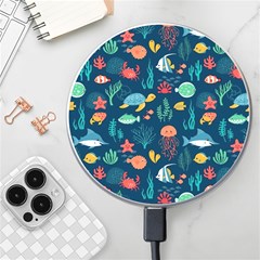 Fish Sea Animals Pattern Wireless Fast Charger(white) by Ndabl3x