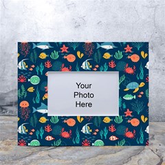 Fish Sea Animals Pattern White Tabletop Photo Frame 4 x6  by Ndabl3x