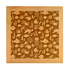 Fish Sea Animals Pattern Wood Photo Frame Cube by Ndabl3x