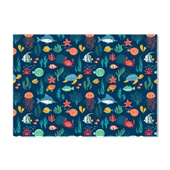 Fish Sea Animals Pattern Crystal Sticker (a4) by Ndabl3x