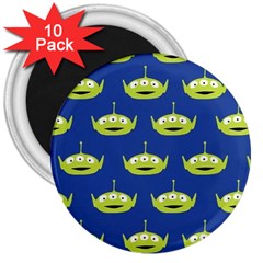 Alien Pattern 3  Magnets (10 Pack)  by Ndabl3x