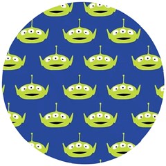 Alien Pattern Wooden Puzzle Round by Ndabl3x