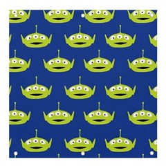 Alien Pattern Banner And Sign 4  X 4  by Ndabl3x