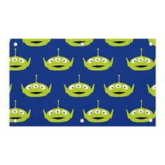 Alien Pattern Banner And Sign 5  X 3  by Ndabl3x