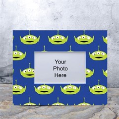 Alien Pattern White Tabletop Photo Frame 4 x6  by Ndabl3x