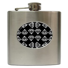 Black Diamond Pattern Hip Flask (6 Oz) by Ndabl3x