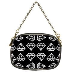 Black Diamond Pattern Chain Purse (two Sides) by Ndabl3x